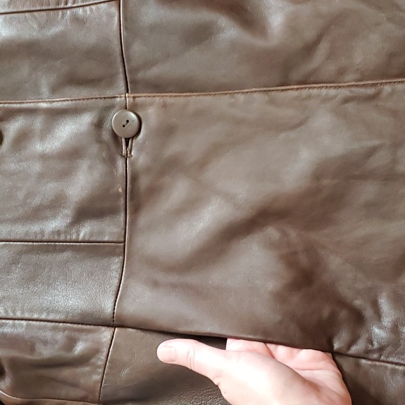 Juliet Michelle Brown Genuine Leather Jacket - Picture 5 of 13